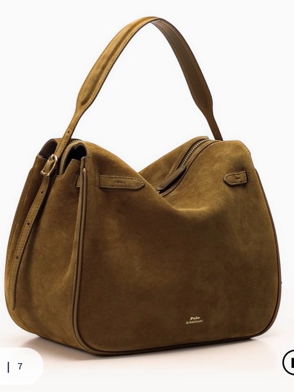 Polo ID Suede Satchel (BNWT) - Picture 1 of 7